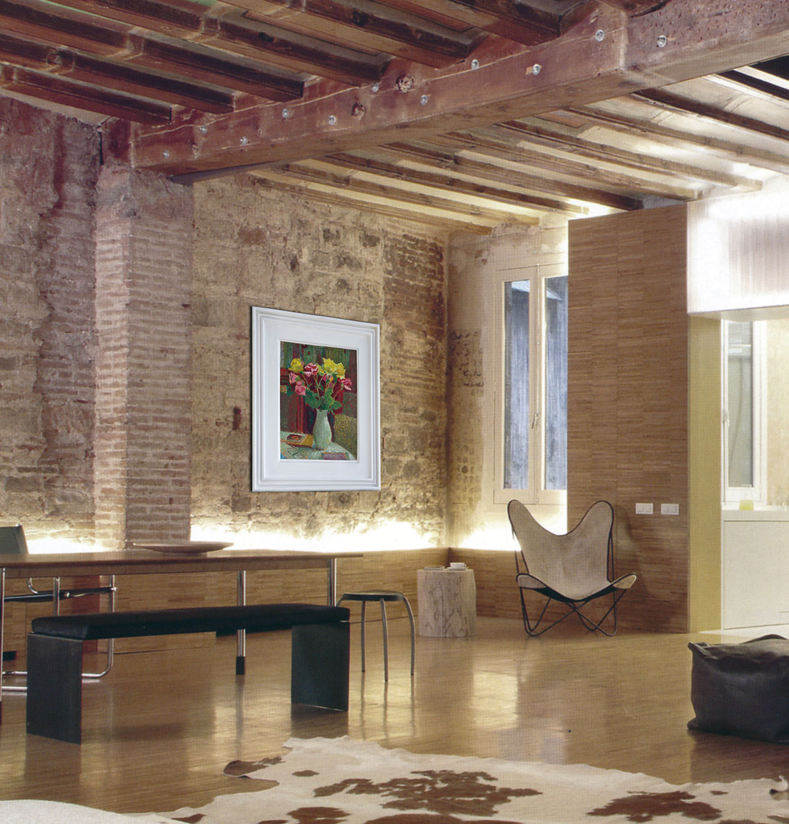 Amiet Cuno - Rosenstrauß in Vase 1954 - Beispiel Amiet Cuno - Rosenstrauß in Vase 1954 - Beispiel