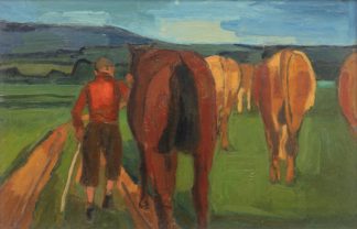 Schnyder Albert - Troupeau de vaches avec cheval