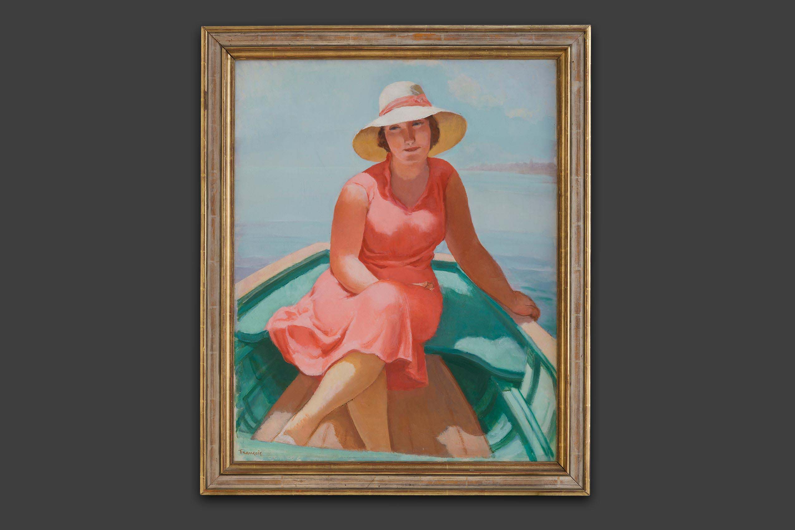 Barraud Gustave François - Femme épanouie - Encadré Barraud Gustave François - Femme épanouie - Encadré