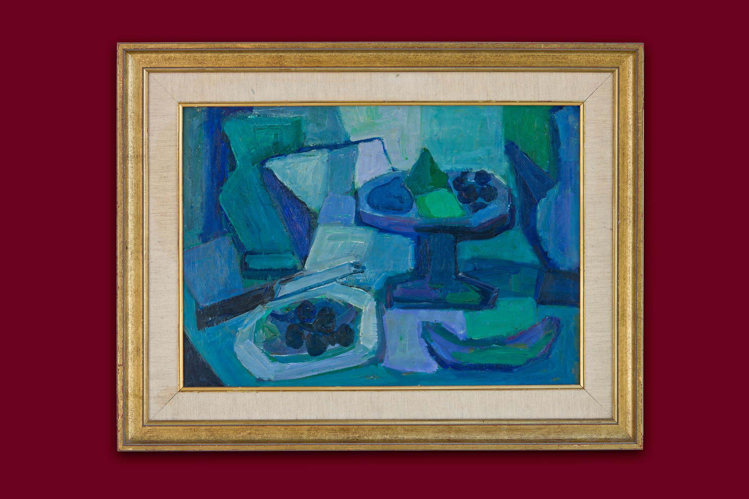 Zufferey Christiane - Nature morte avec des fruits - Encadré Zufferey Christiane - Nature morte avec des fruits - Encadré