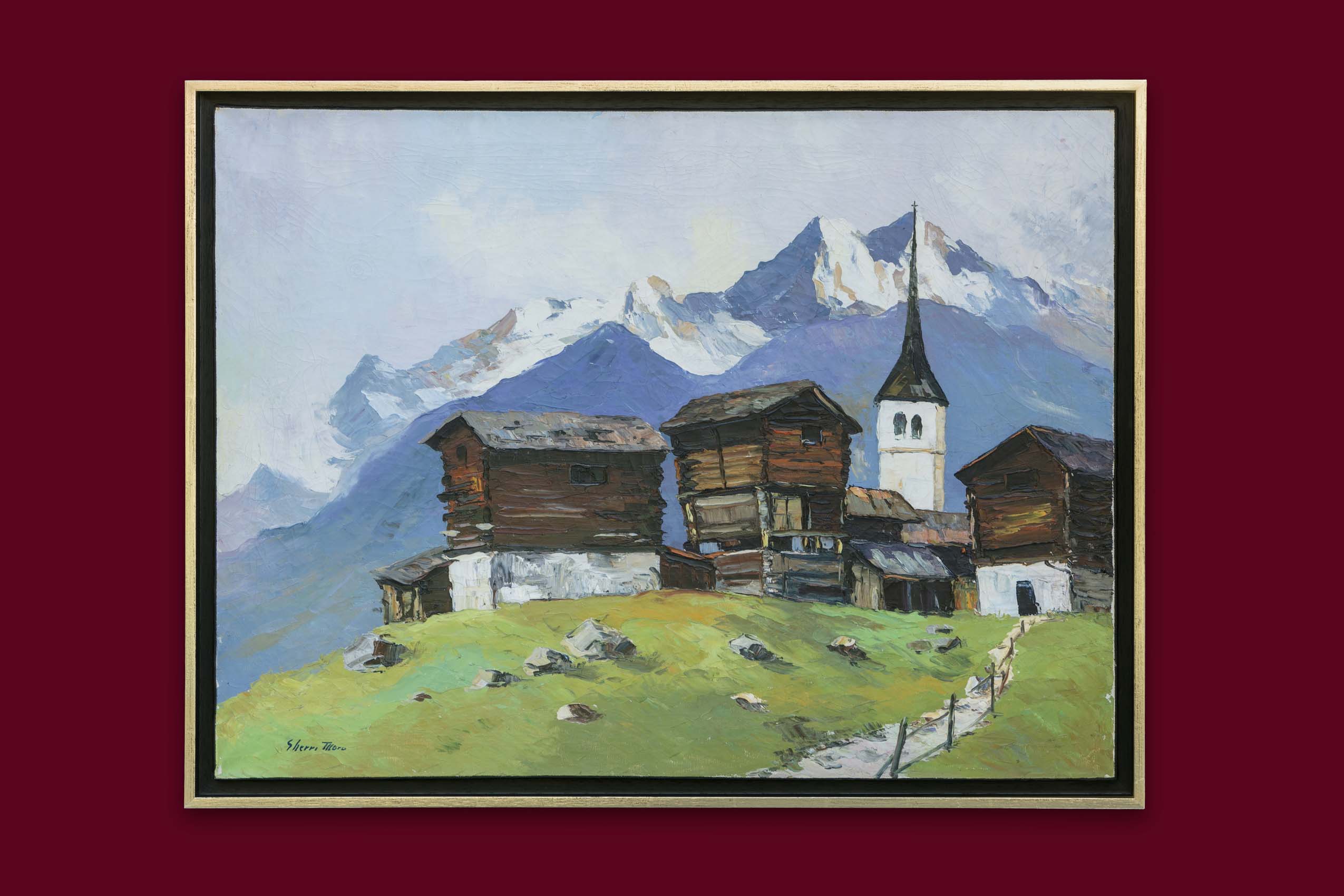 Gherri-Moro Bruno - Village Valaisan - Encadré Gherri-Moro Bruno - Village Valaisan - Encadré