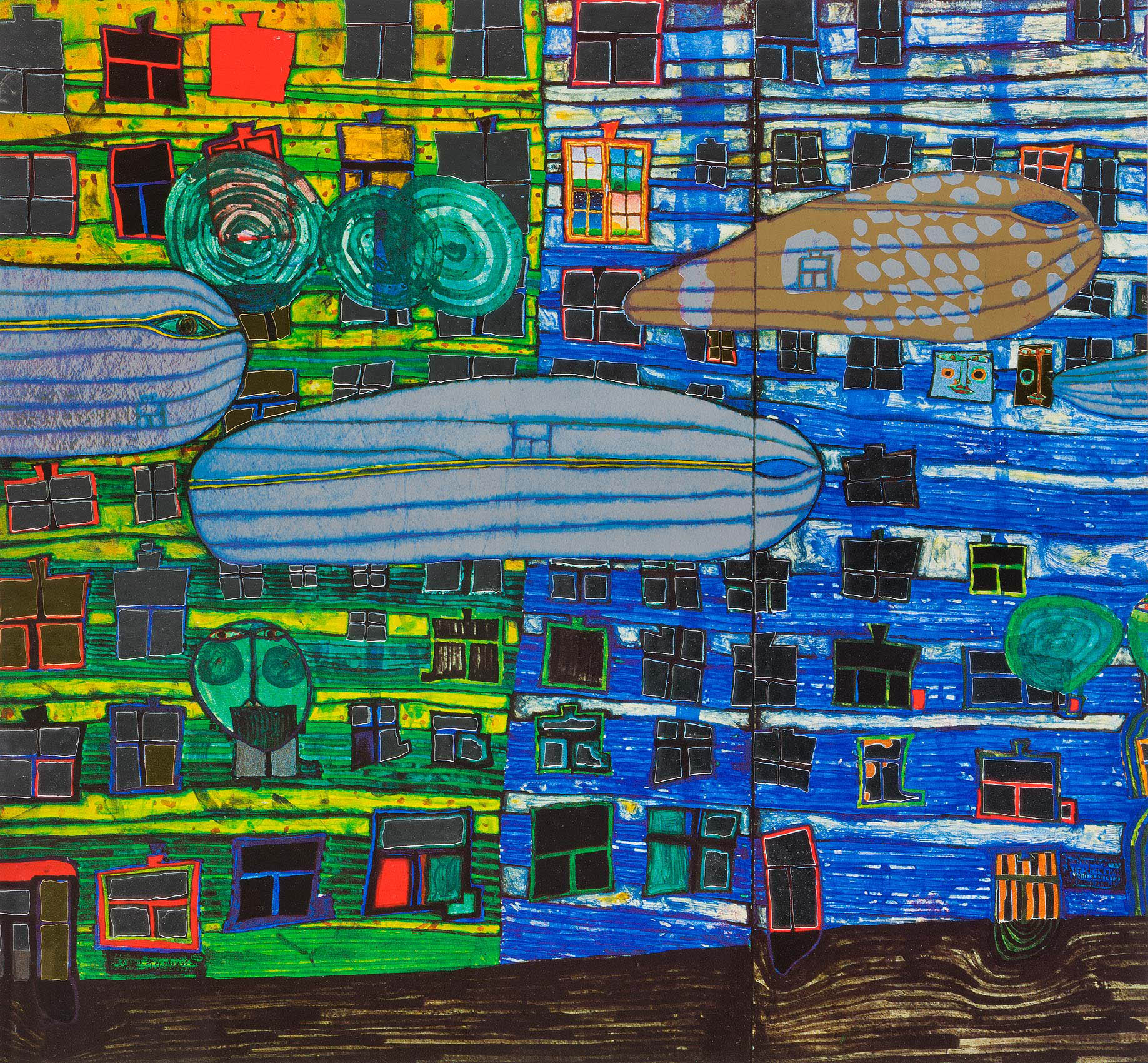 Hundertwasser Friedensreich - Composition IV Hundertwasser Friedensreich - Composition IV