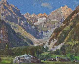 Gartmeier Hans - Blick auf Val Ferret mit Aiguille d’Argentière