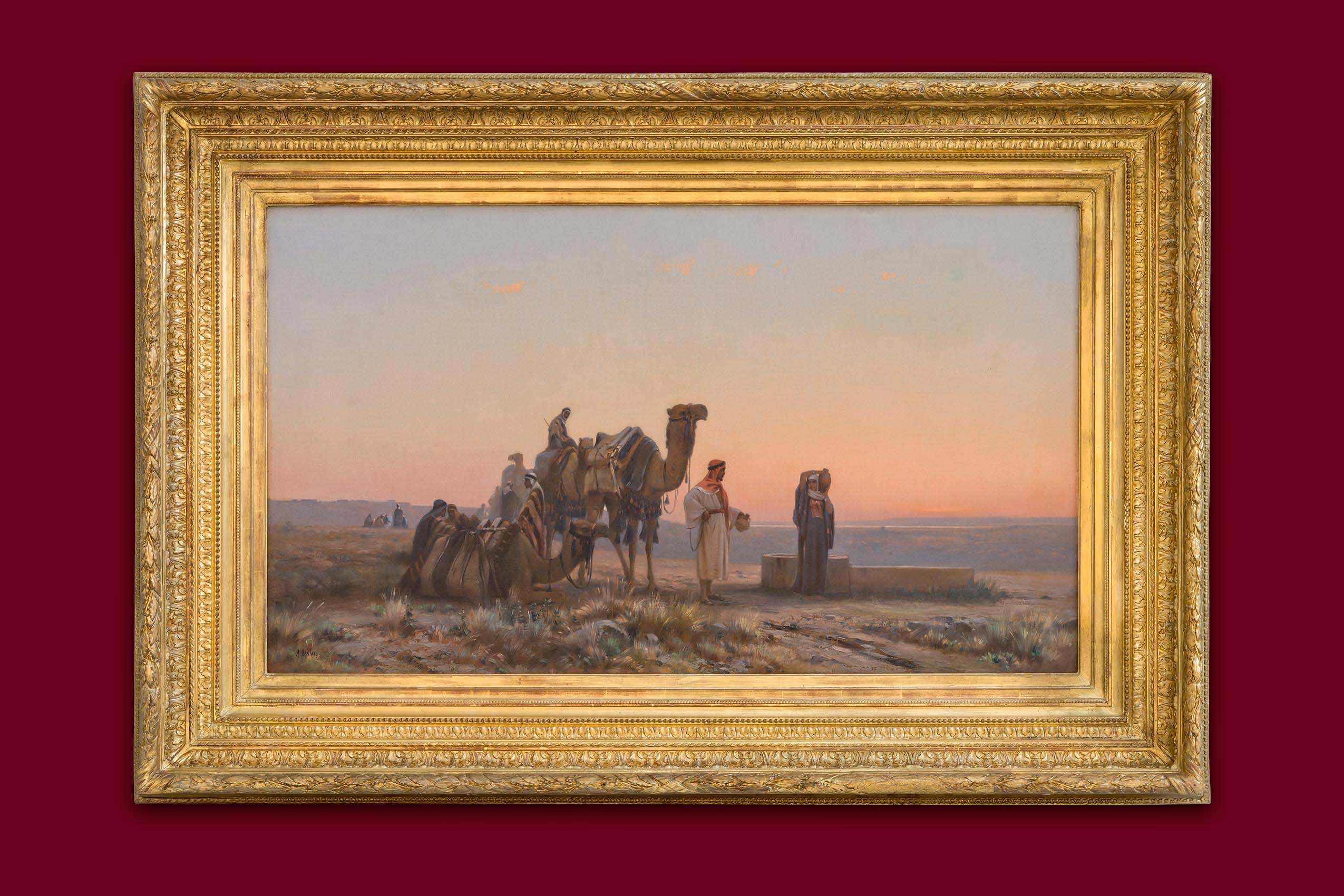 Veillon Louis Auguste - Beduinenruhe - Gerahmt Veillon Louis Auguste - Beduinenruhe - Gerahmt