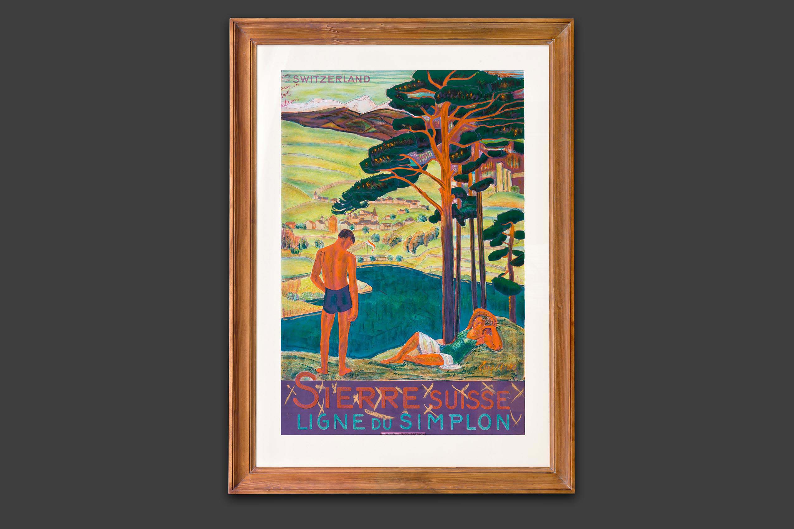 Bille Edmond - Plakat von Lake Geronde II - Gerahmt Bille Edmond - Plakat von Lake Geronde II - Gerahmt