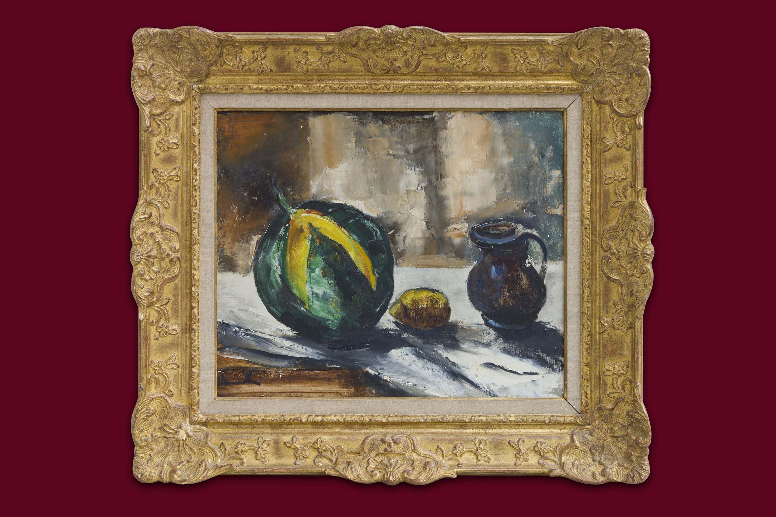De Vlaminck Maurice - Stillleben mit Wassermelone - Gerahmt De Vlaminck Maurice - Stillleben mit Wassermelone - Gerahmt