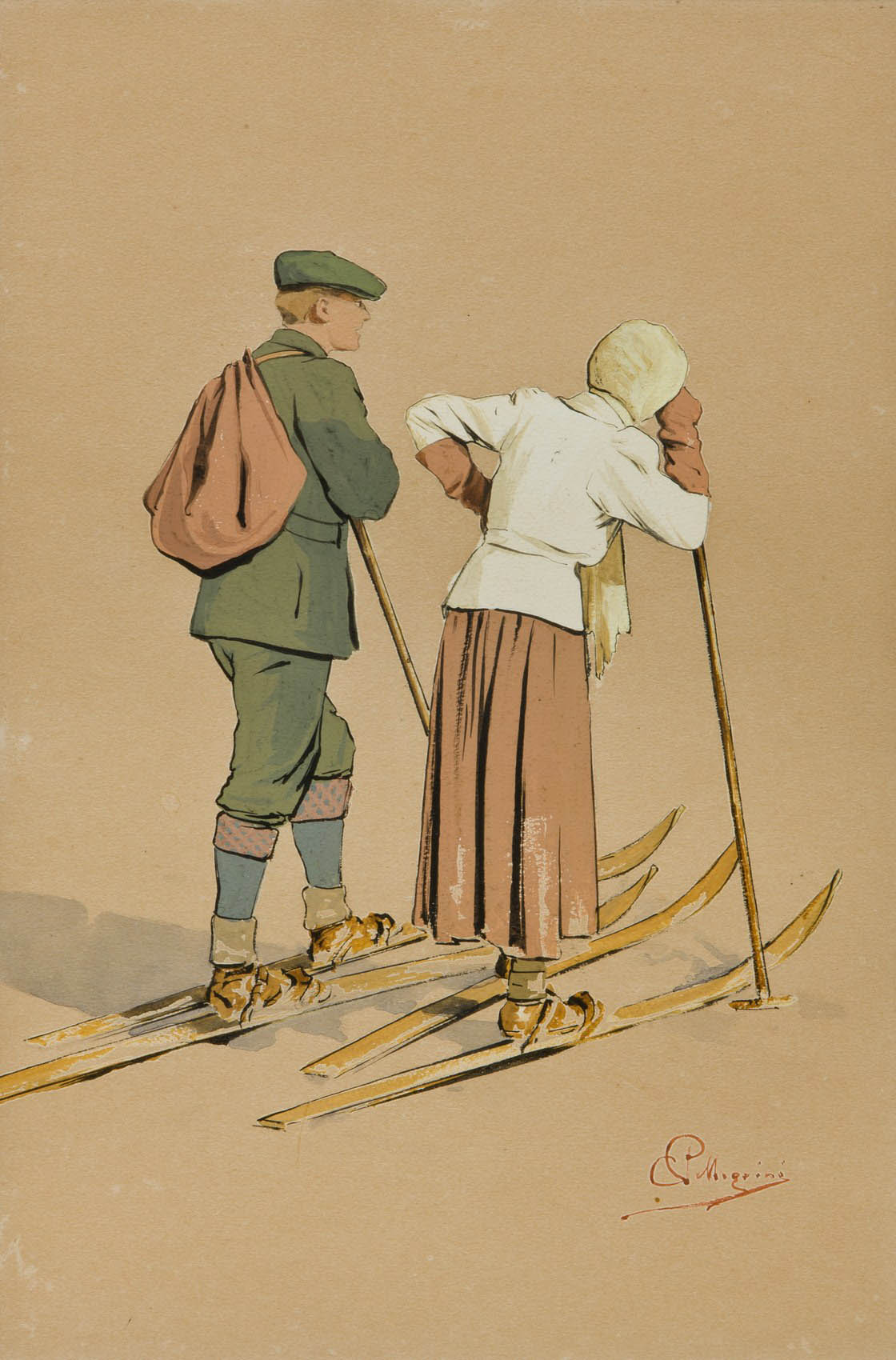 Pellegrini Carlo - Les skieurs Pellegrini Carlo - Les skieurs