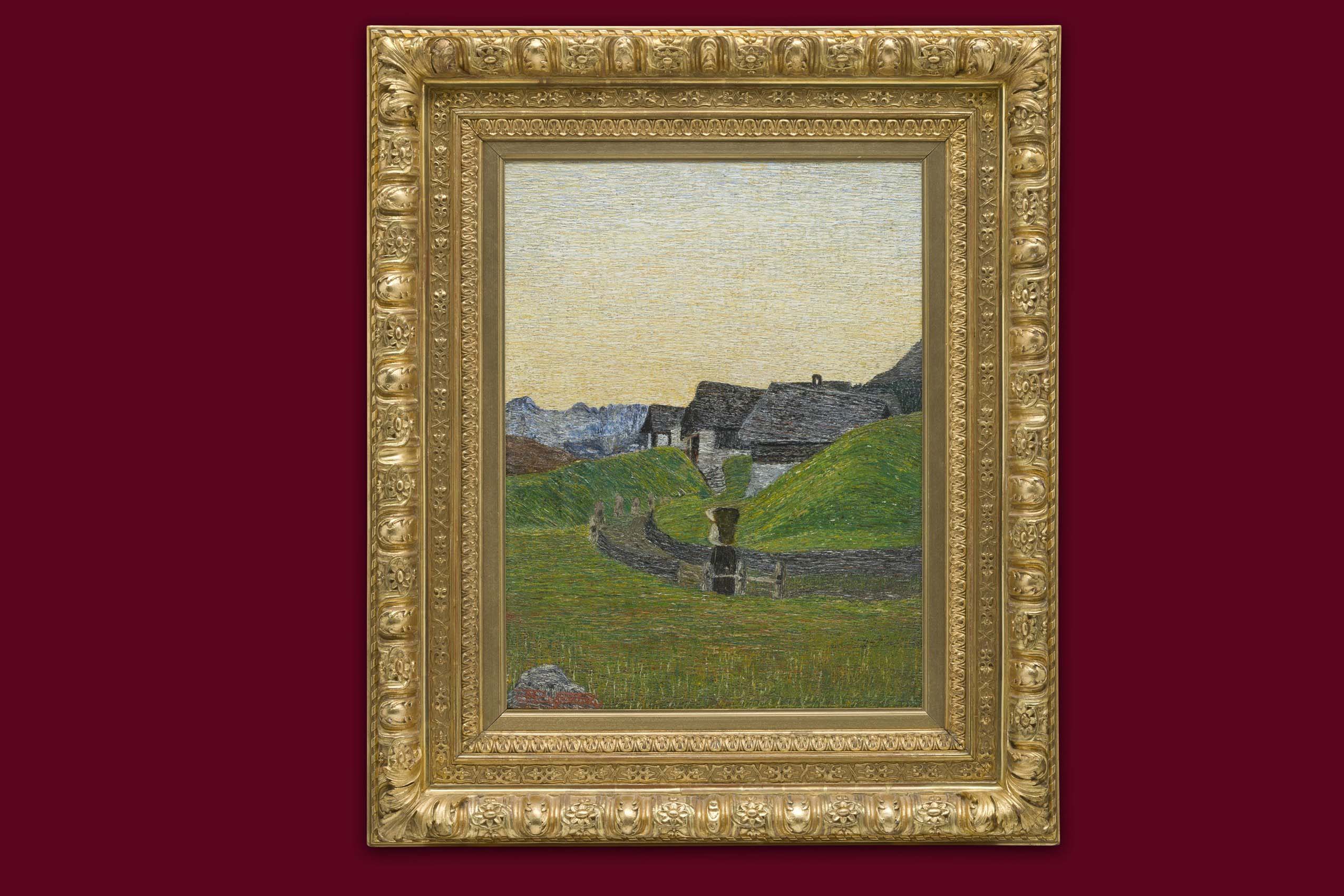 Segantini Mario - Paysage de la Maloja - Encadré Segantini Mario - Paysage de la Maloja - Encadré