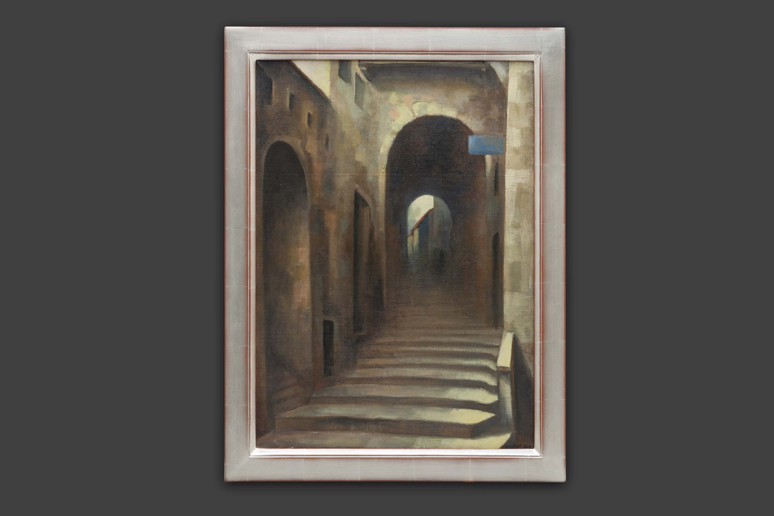 Buchet Gustave Louis - Alte Passage in Roquebrune - Gerahmt Buchet Gustave Louis - Alte Passage in Roquebrune - Gerahmt