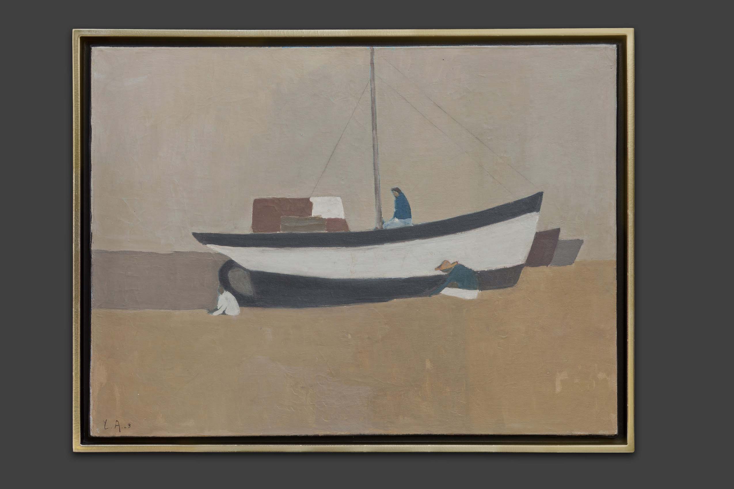 Andenmatten Léo - Barques de pêche - Encadré Andenmatten Léo - Barques de pêche - Encadré