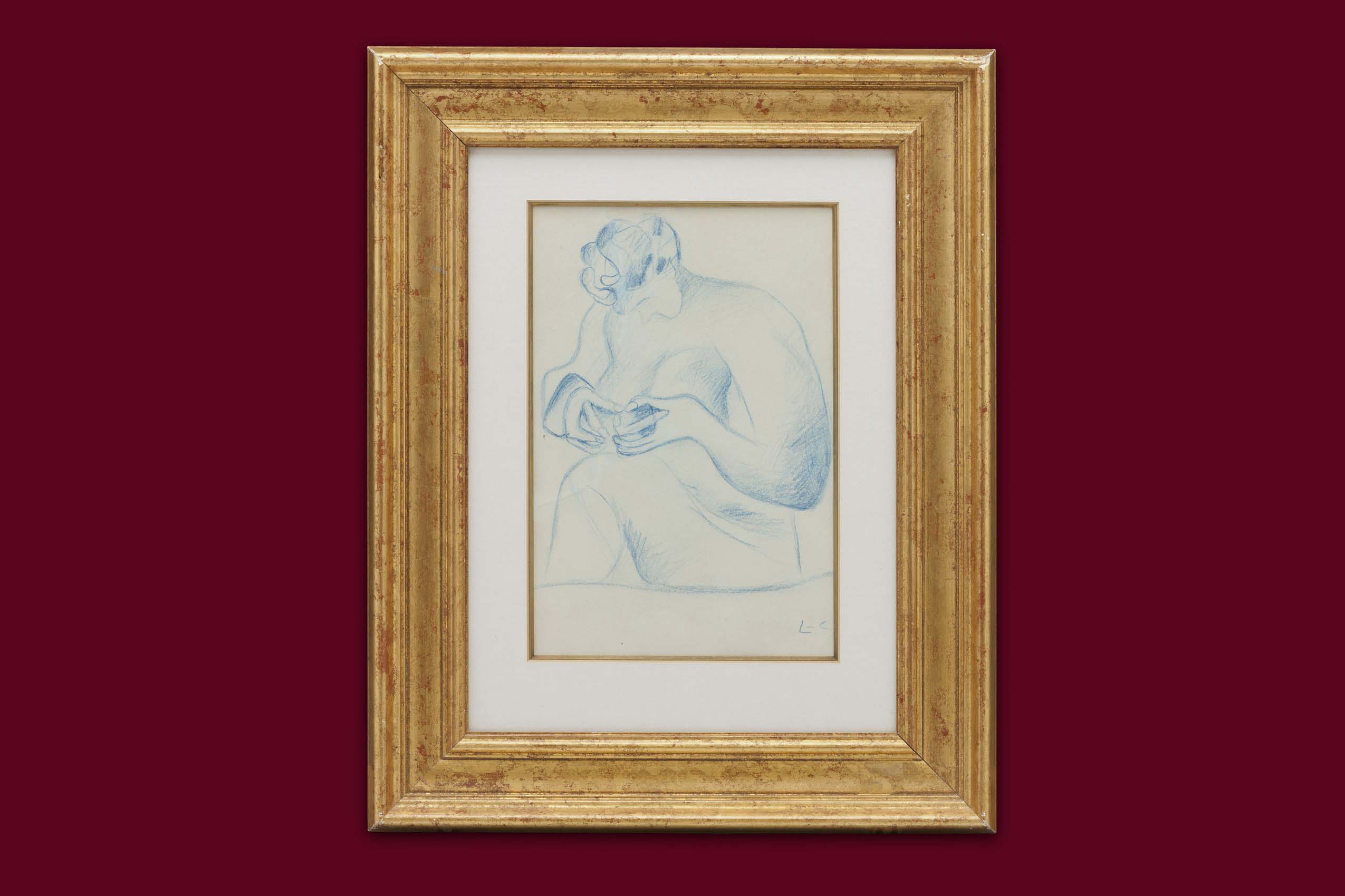 Le Corbusier - Femme au crayon bleu - Encadré Le Corbusier - Femme au crayon bleu - Encadré