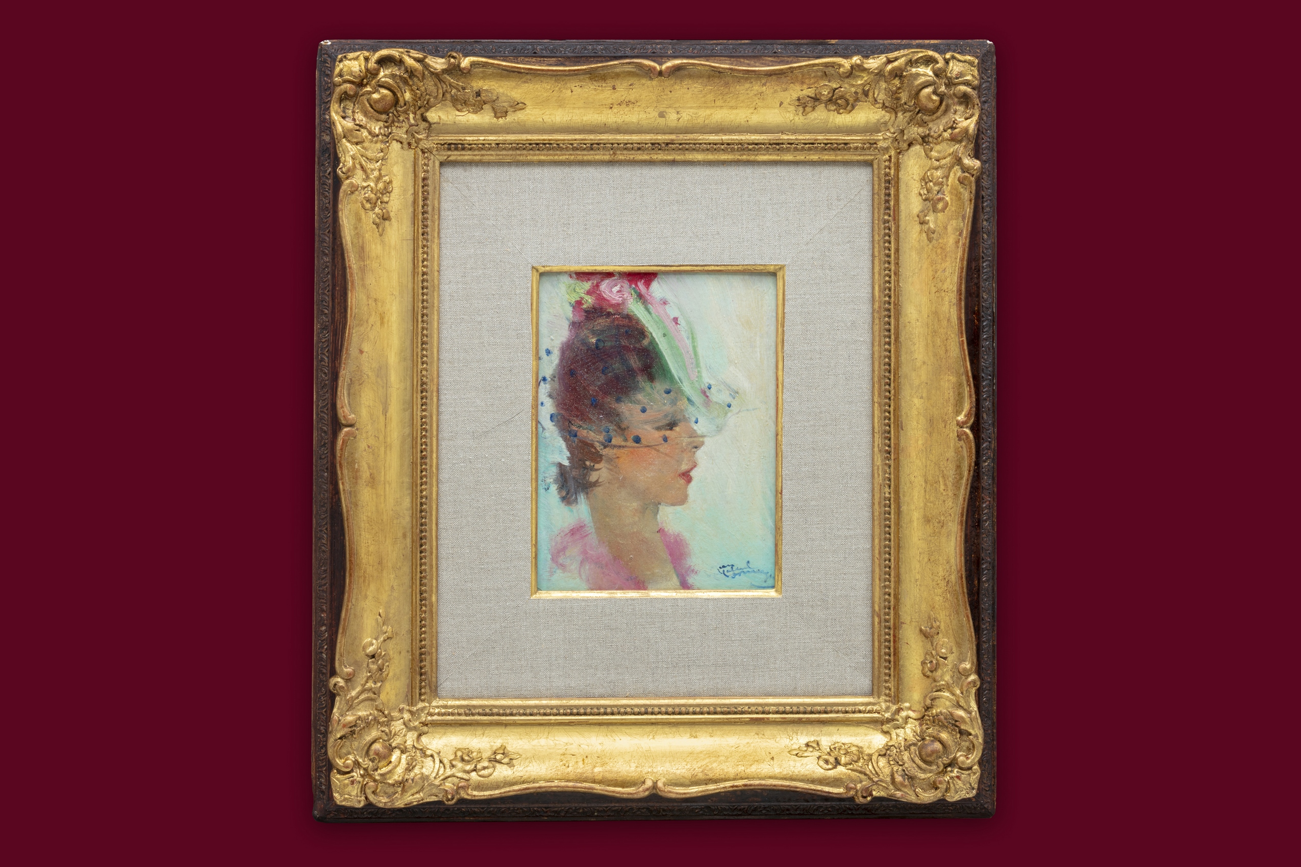 Domergue Jean-Gabriel - Porträt von Lola - Gerahmt Domergue Jean-Gabriel - Porträt von Lola - Gerahmt