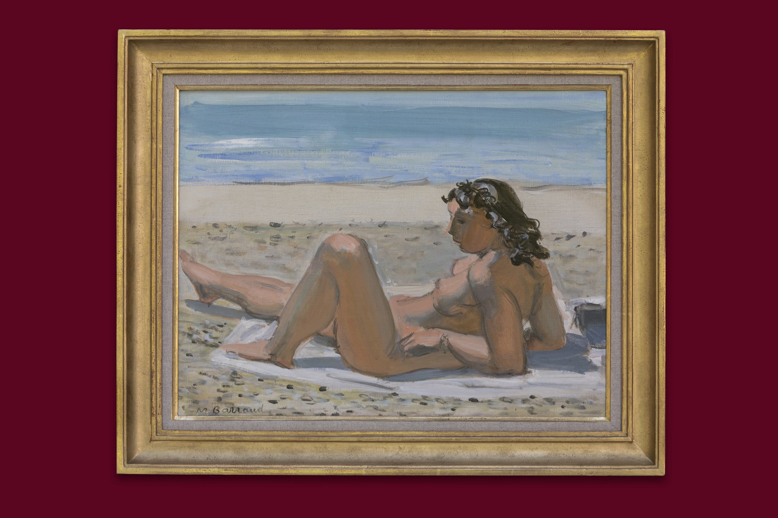 Barraud Maurice - Der Badegast - Gerahmt Barraud Maurice - Der Badegast - Gerahmt