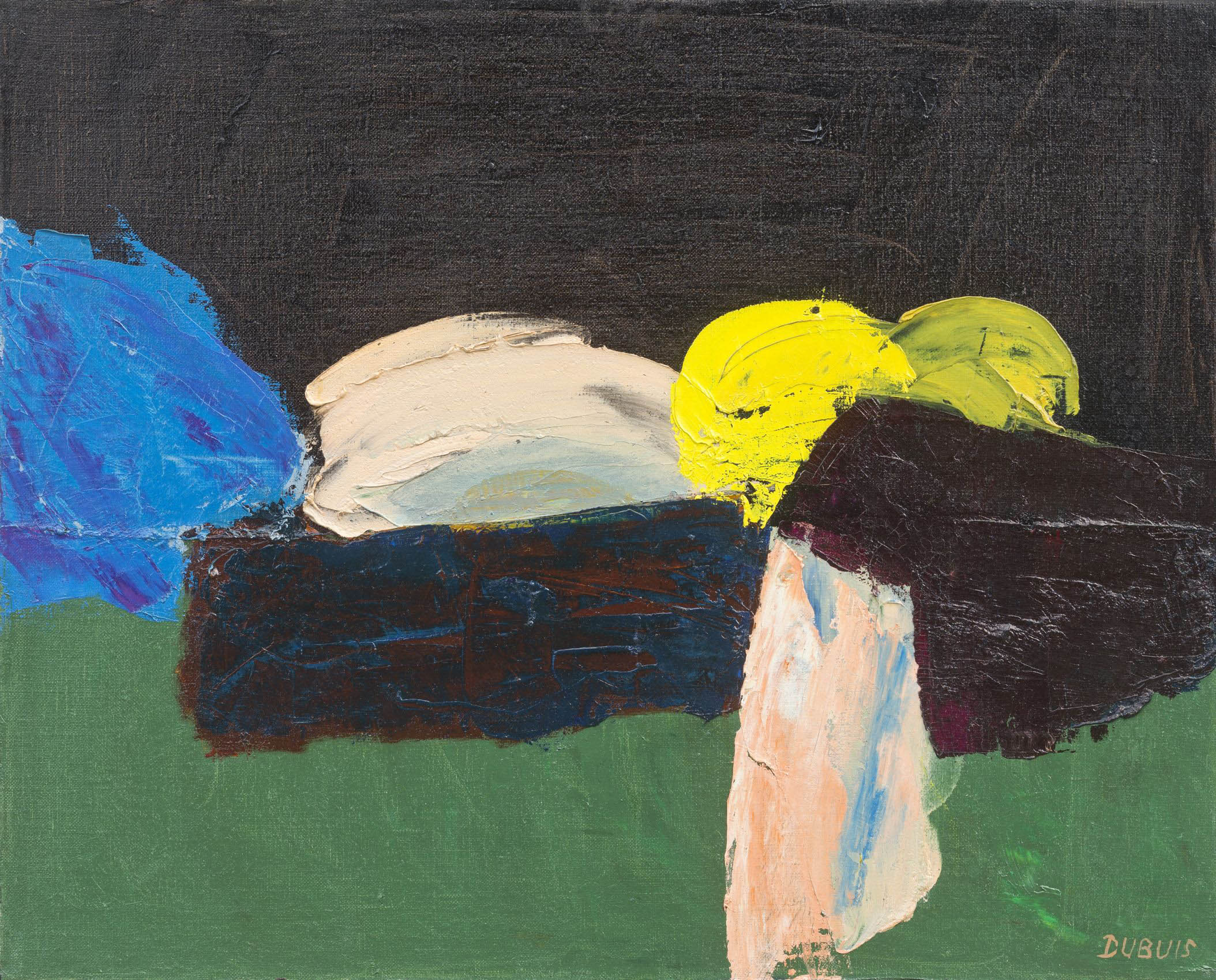 Dubuis Fernand - Composition verte et noire Dubuis Fernand - Composition verte et noire