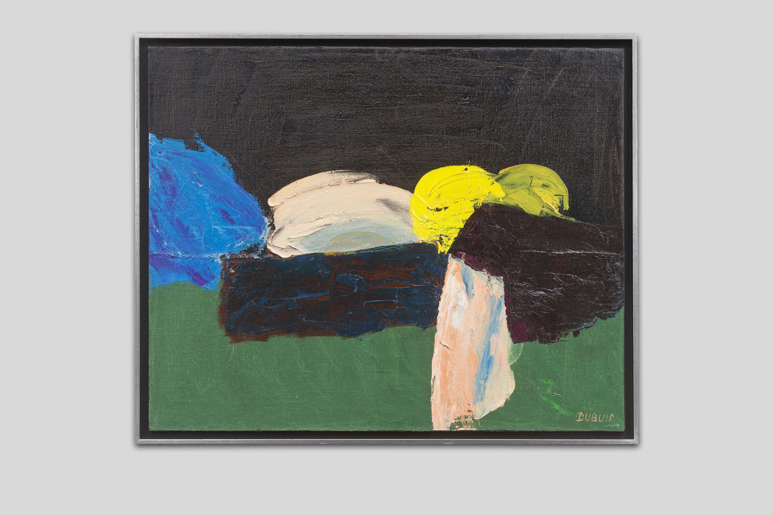 Dubuis Fernand - Composition verte et noire - Encadré Dubuis Fernand - Composition verte et noire - Encadré