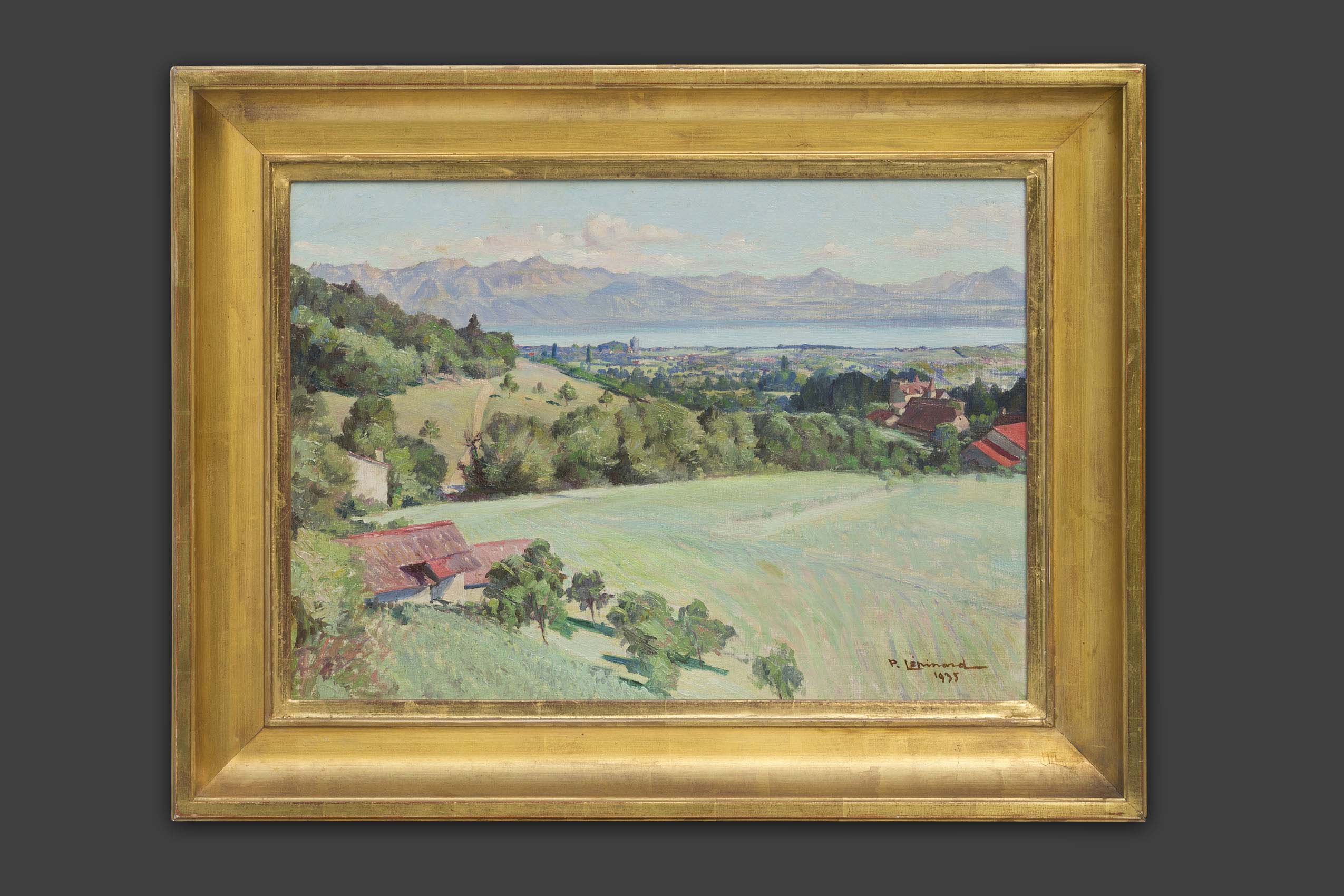 Lepinard Paul - Blick auf den Lac Leman - Gerahmt Lepinard Paul - Blick auf den Lac Leman - Gerahmt