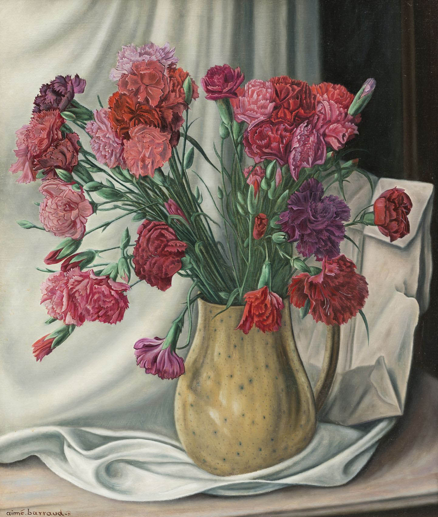 Barraud Aimé Victor - Nelken, um 1940-1950 Barraud Aimé Victor - Nelken, um 1940-1950