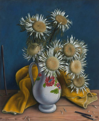 Barraud Aimé Victor - Die Carlines (weiße Disteln der Alpen), um 1940