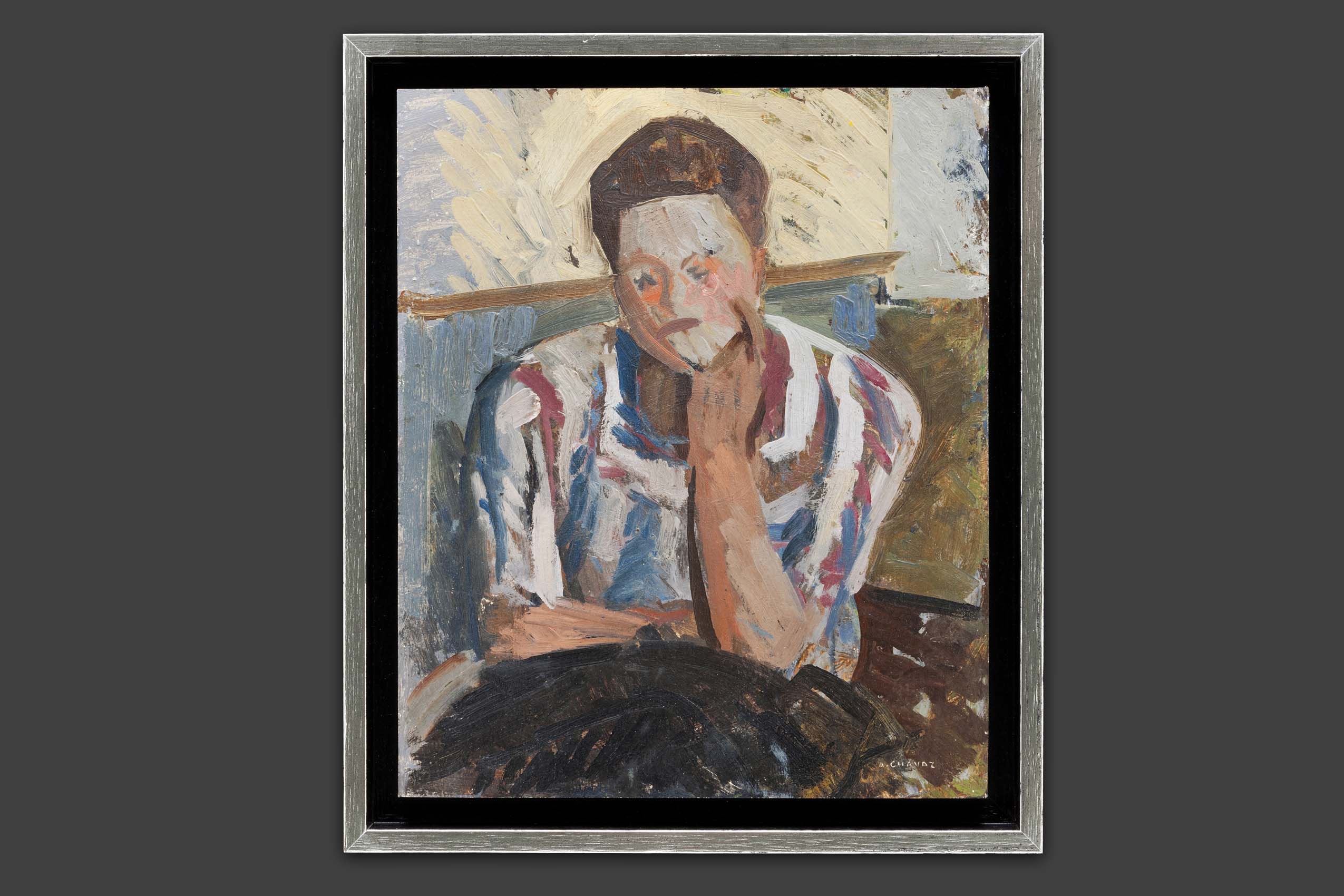 Chavaz Albert - Femme rêveuse, songeuse - Encadré Chavaz Albert - Femme rêveuse, songeuse - Encadré