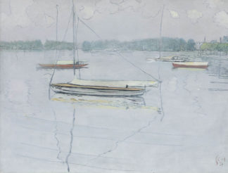 Amiet Cuno - Bateaux à voiles sur le lac de Thoune