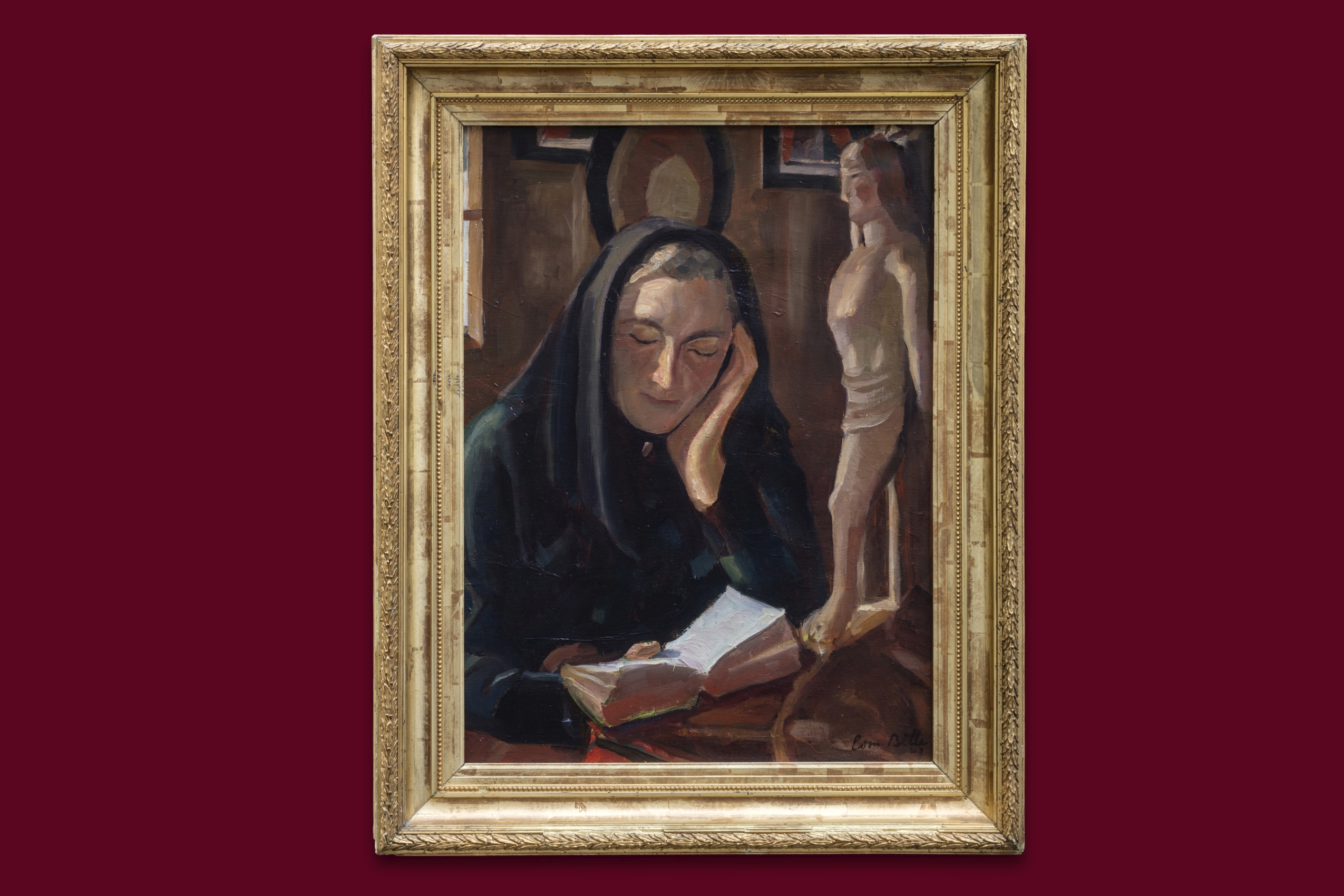 Bille Edmond - Chandolin, Lesen in der Nähe von San Sebastian - Gerahmt Bille Edmond - Chandolin, Lesen in der Nähe von San Sebastian - Gerahmt