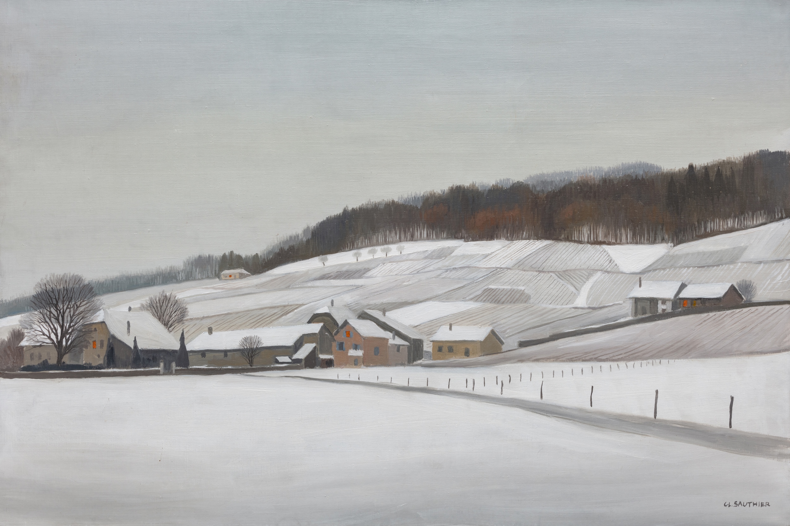 Sauthier Claude - La côte Vaudoise, enneigée Sauthier Claude - La côte Vaudoise, enneigée