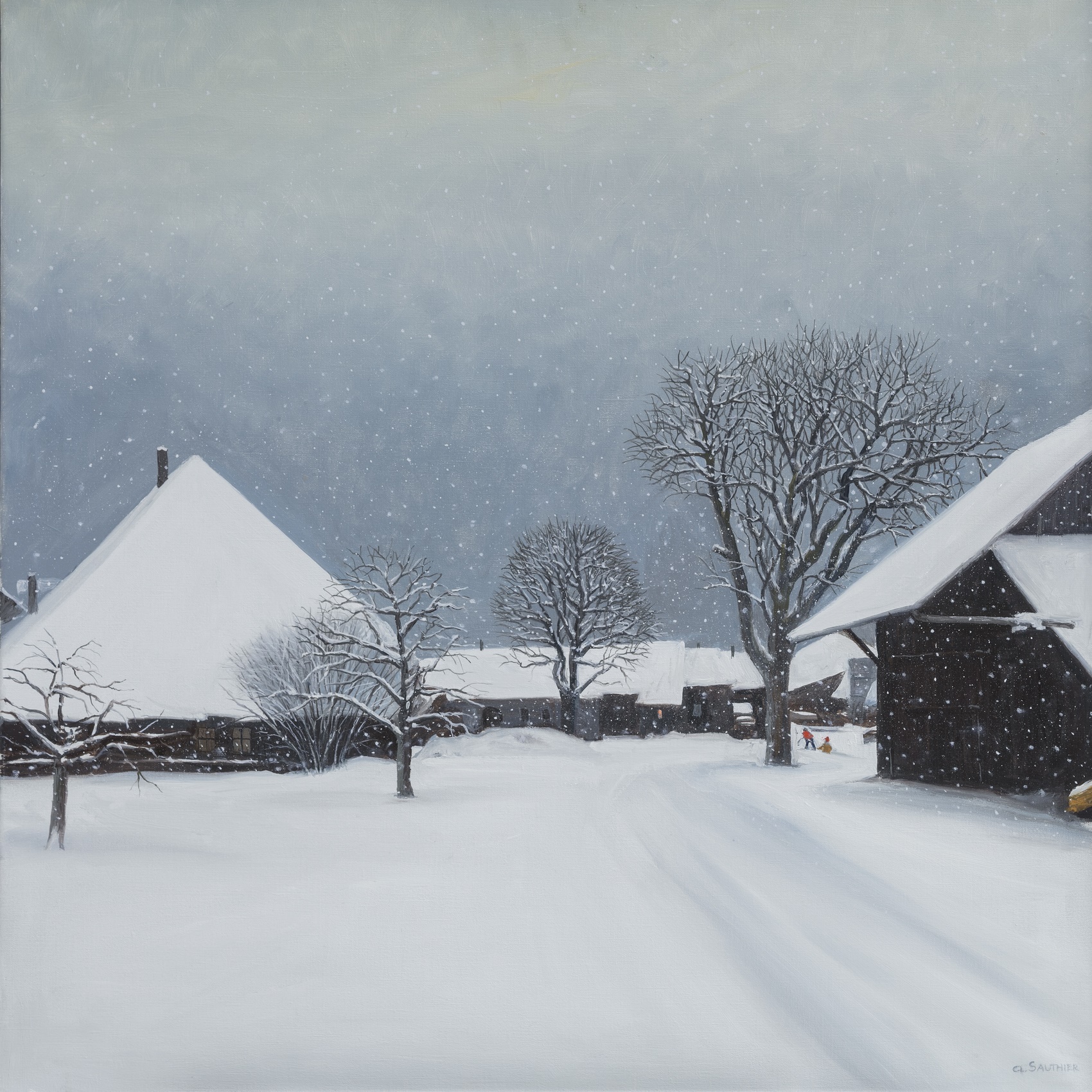 Sauthier Claude - Paysage sous la neige Sauthier Claude - Paysage sous la neige