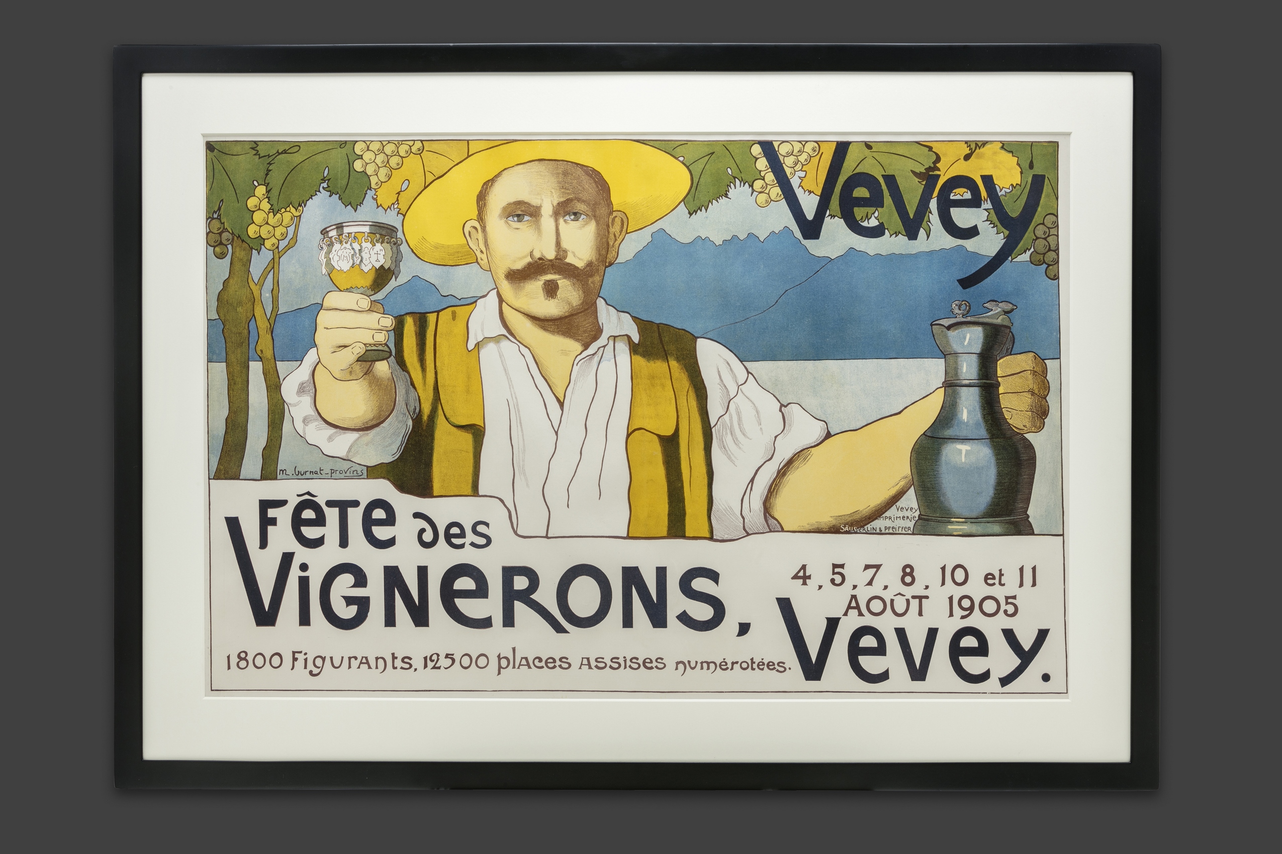 Burnat-Provins Marguerite - Winzerfest Vevey 1905 - Gerahmt Burnat-Provins Marguerite - Winzerfest Vevey 1905 - Gerahmt