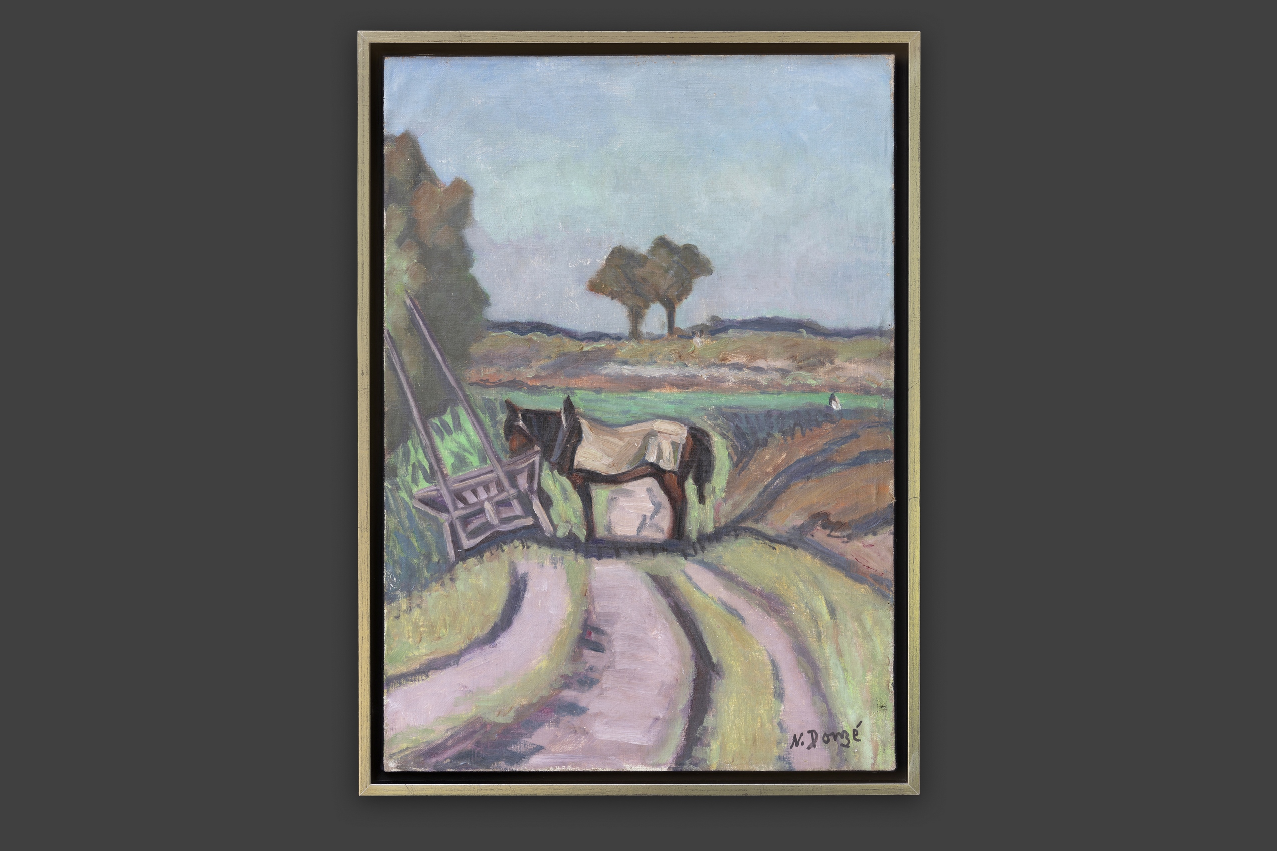 Donzé Numa - Cheval au repos - Encadré Donzé Numa - Cheval au repos - Encadré