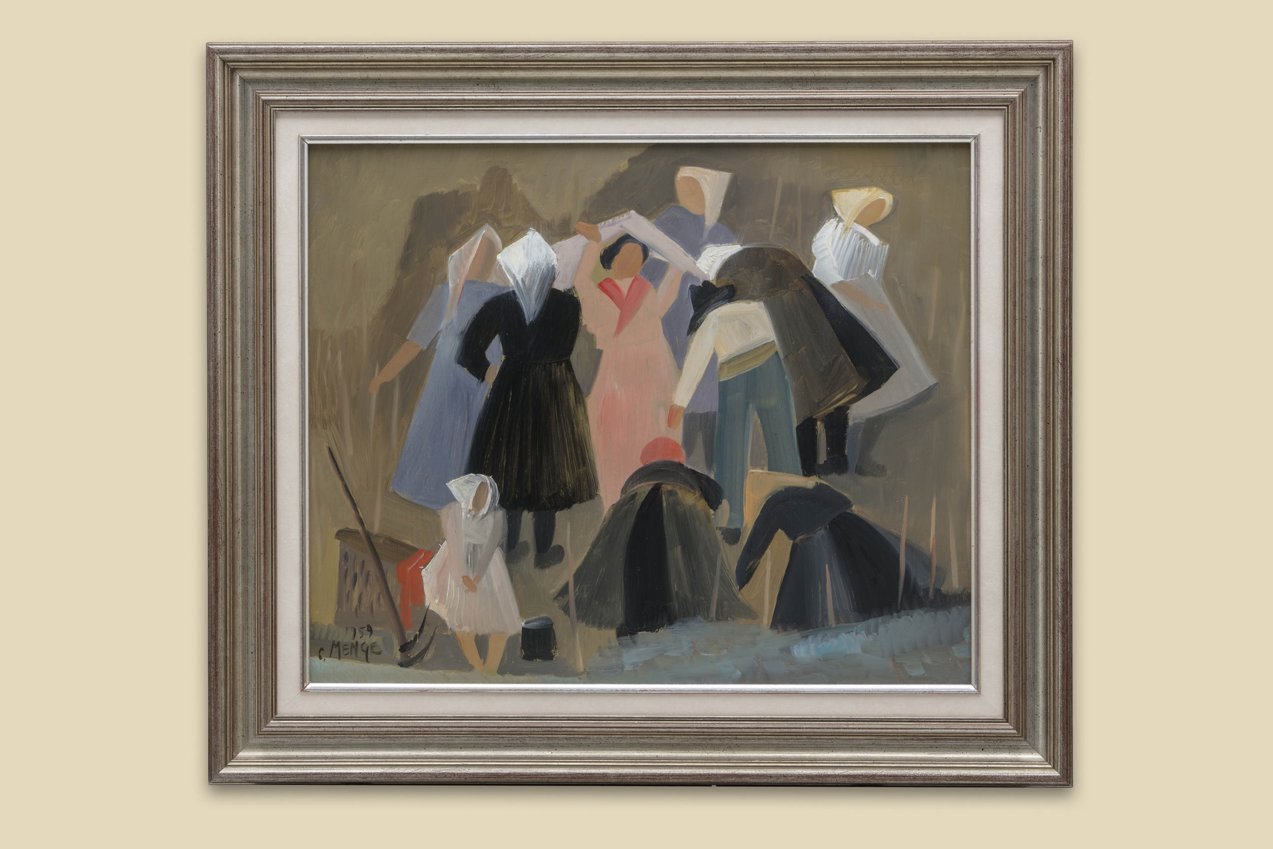 Menge Charles - Travaux des vignes, au printemps - Encadré Menge Charles - Travaux des vignes, au printemps - Encadré