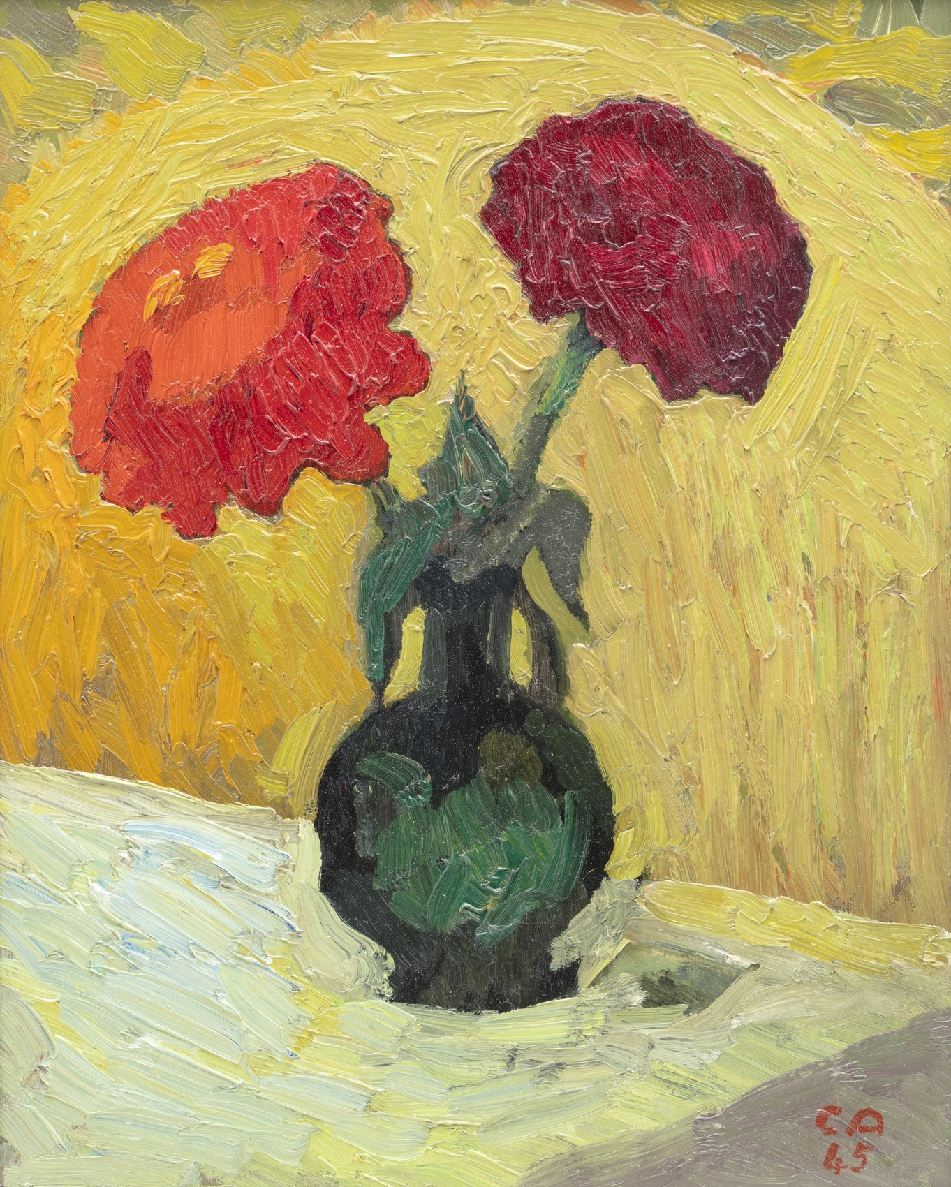 Amiet Cuno - Vase avec fleurs Amiet Cuno - Vase avec fleurs