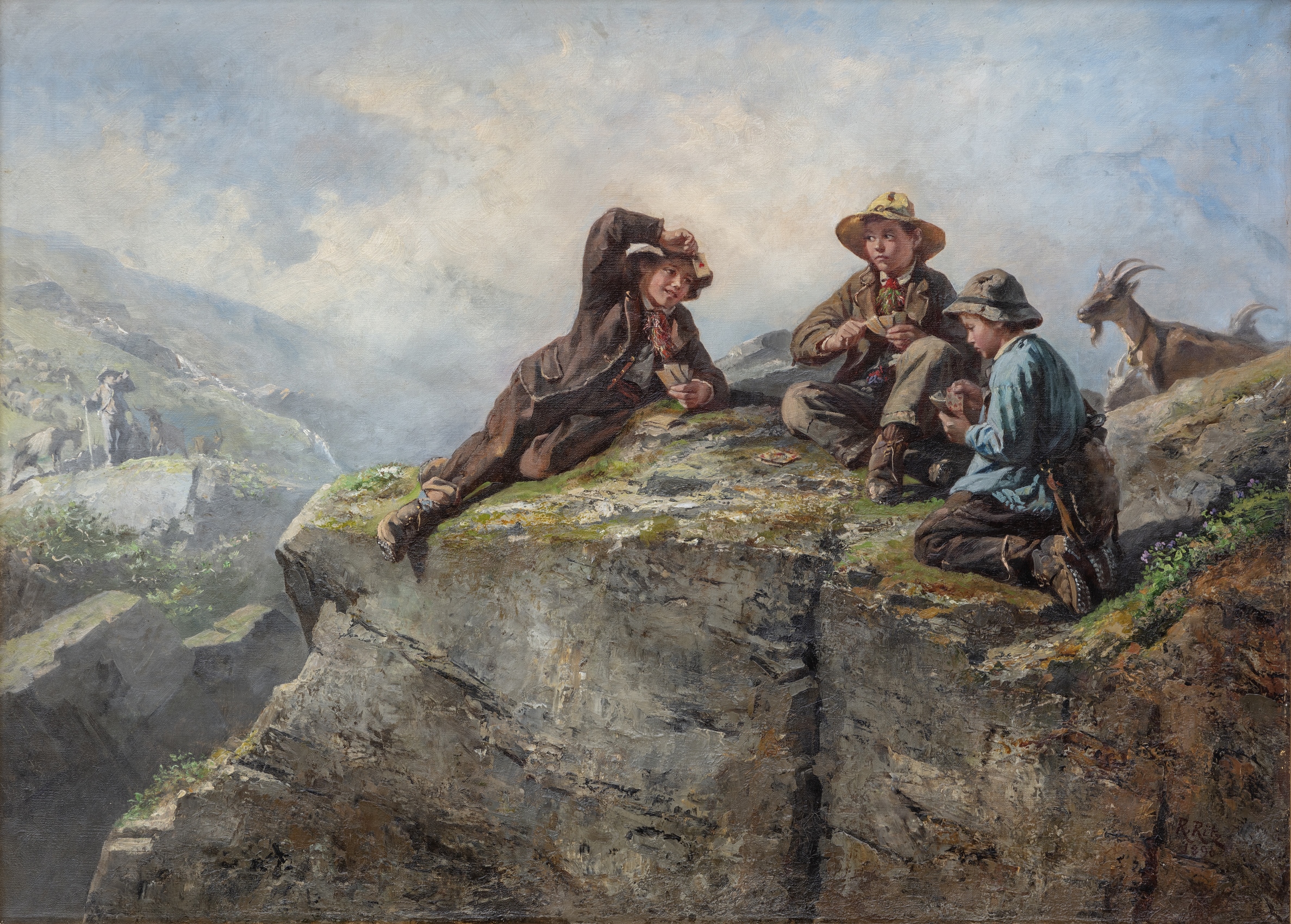 Ritz Raphael - Chevriers jouant aux cartes